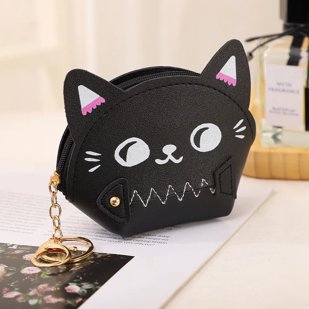 (Buy 1 Get 2) Cartoon Zipper Cat Coin Purse Keychain