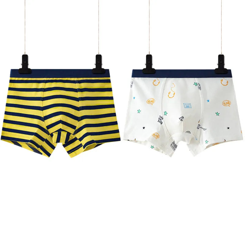 Boys Basic Cartoon Pattern Underwear