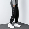 Men Spring Autumn Fashion Casual Cotton Solid Color Plus Size Joggers Pants