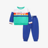 Kids Toddler Big Boys Fashion Casual Autumn Winter Color Split Letter Round Neck Long Sleeve Sweatshirts Long Sets