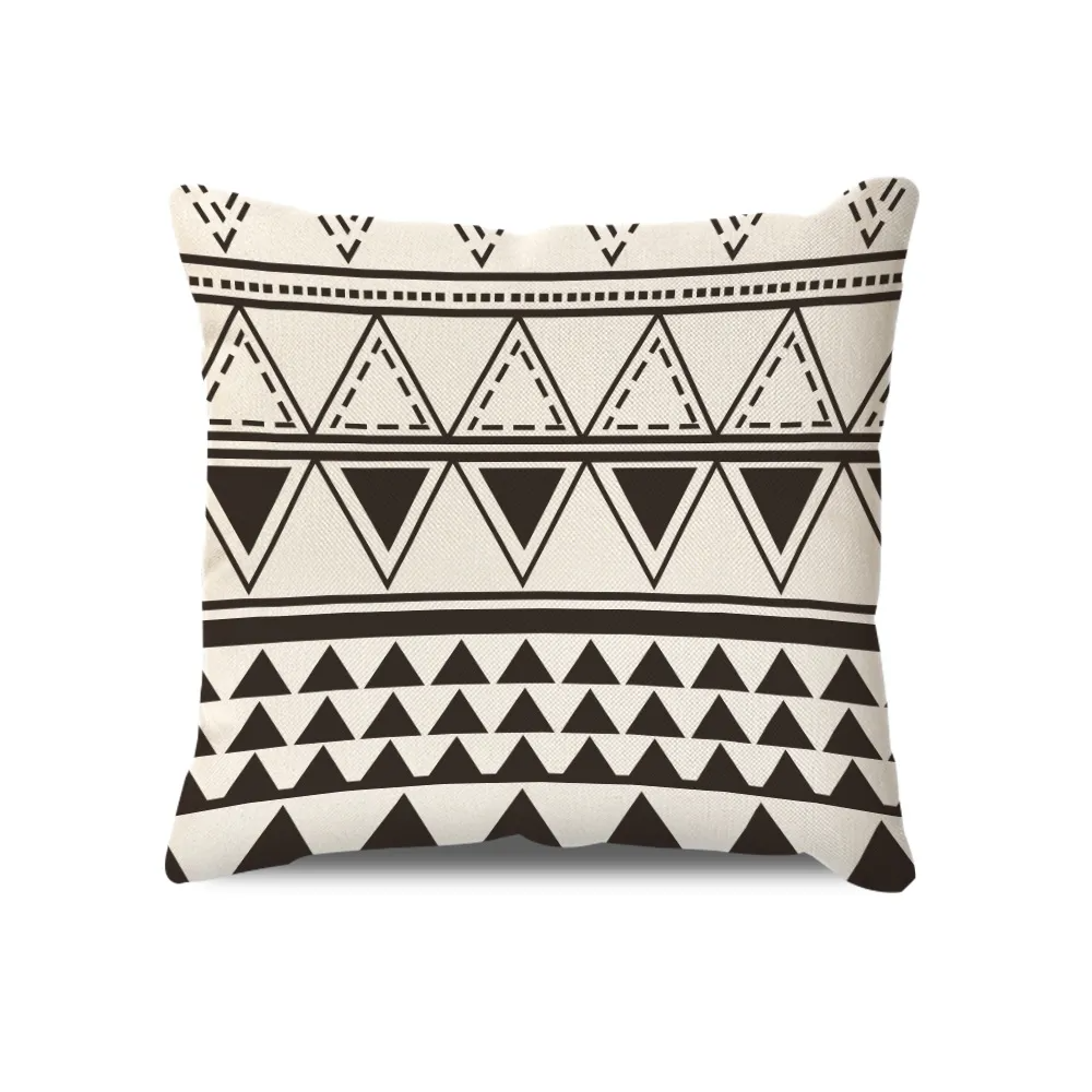 Nordic Simple Style Geometric Pattern Sofa Letter Pillow Cover