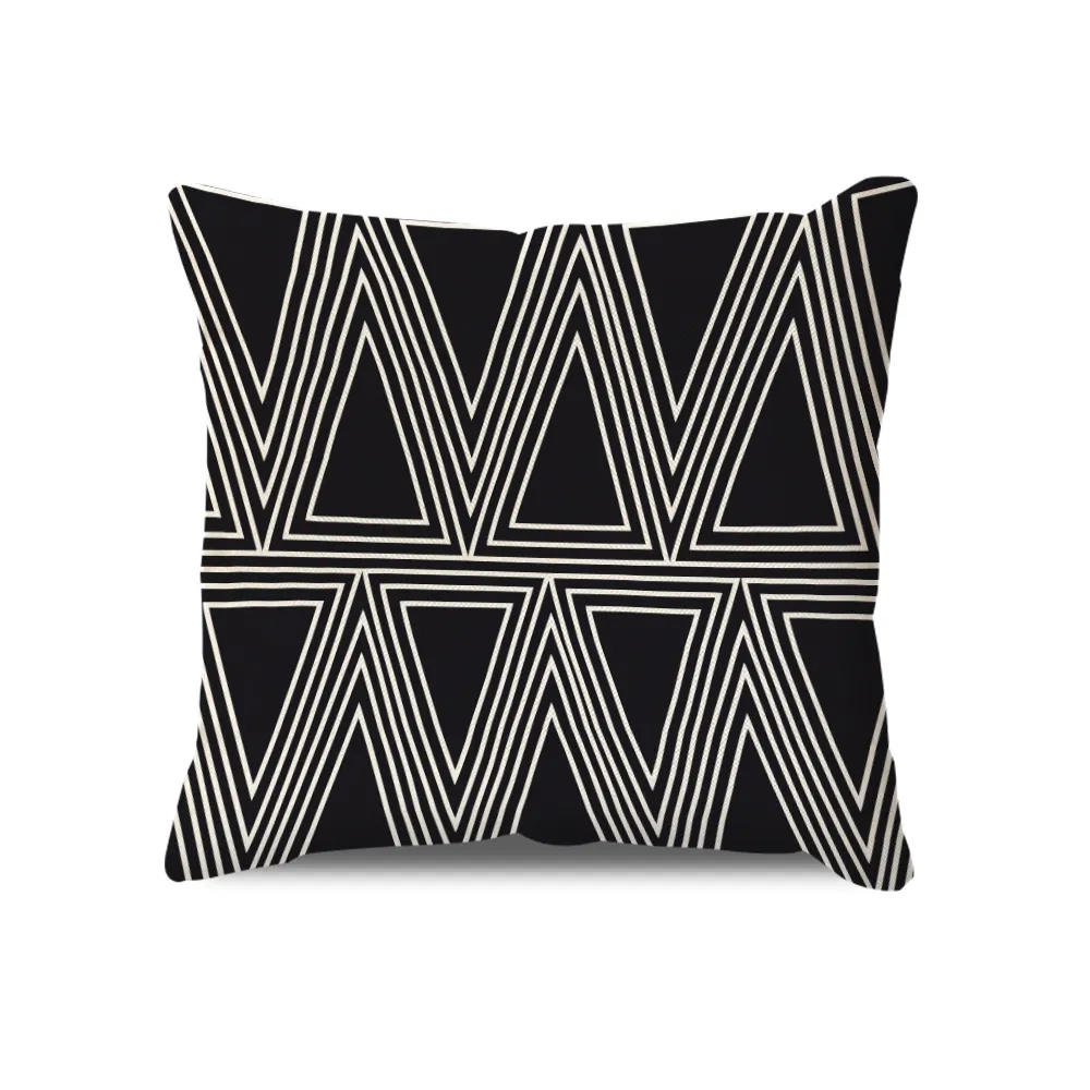 Nordic Simple Style Geometric Pattern Sofa Letter Pillow Cover