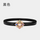 Women'S Fashion Casual Retro Gemstone Alloy Smooth Buckle Genuine Leather Thin Belt