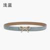 Women'S Fashion Casual Pearl Bowknot Alloy Smooth Buckle Genuine Leather Belt