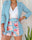 Women Casual Fashion Solid Color Blazer And Floral Printing Shorts Set