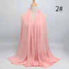 (Buy 1 Get 1) Ethnic Style Women Pleated Chiffon Hijab Scarf