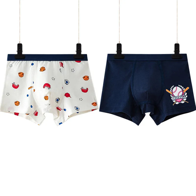 Boys Basic Cartoon Pattern Underwear