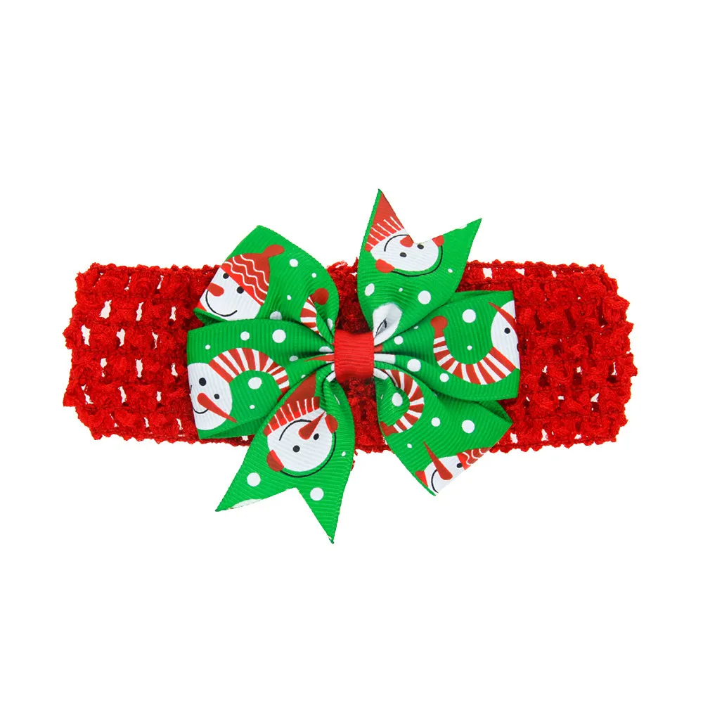 Christmas Children'S Headwear Christmas Baby Dovetail Bow Headband Dress Up Headwear Wide Headband