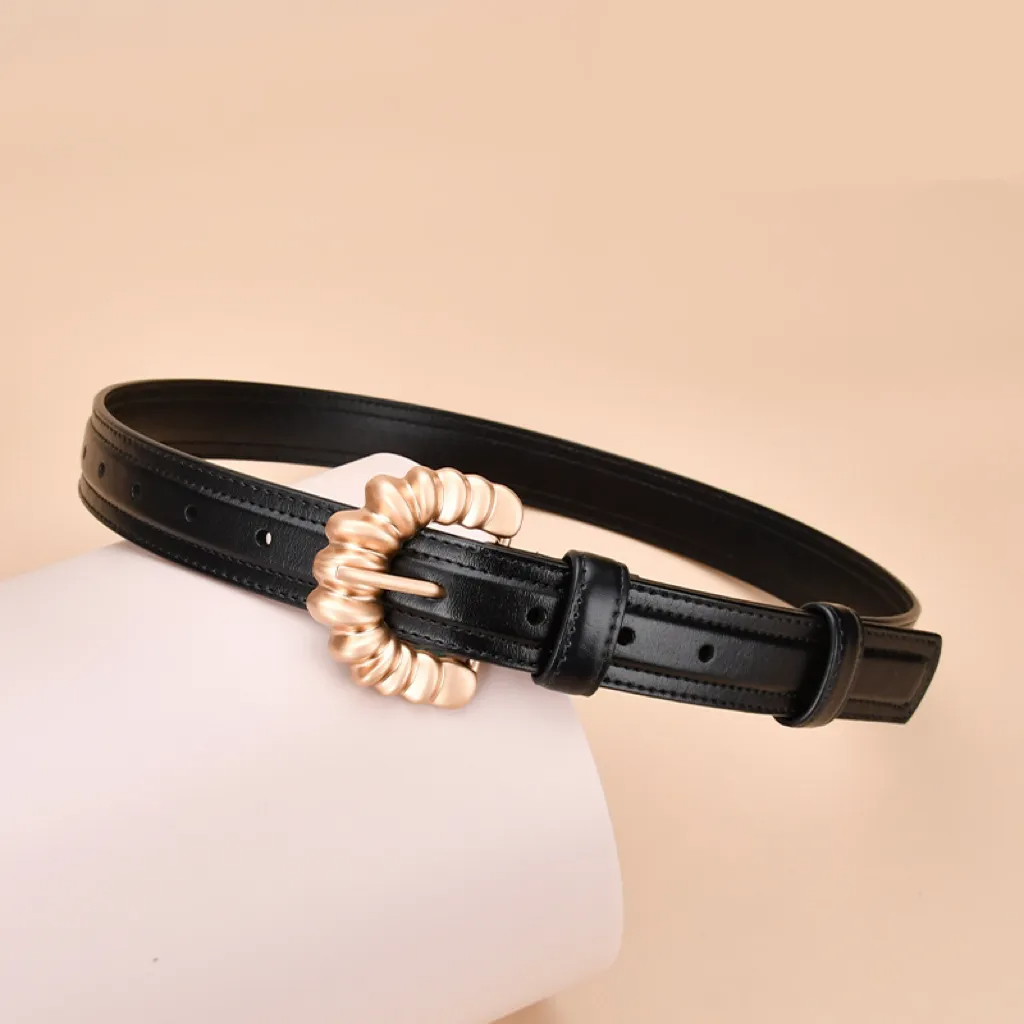 Women Simple Fashion Irregular C-Shaped Buckle Belt