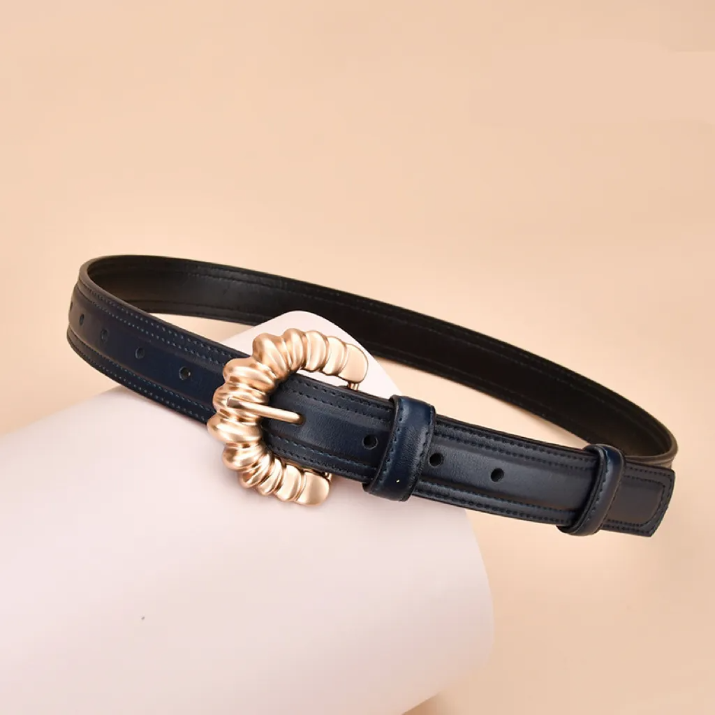 Women Simple Fashion Irregular C-Shaped Buckle Belt