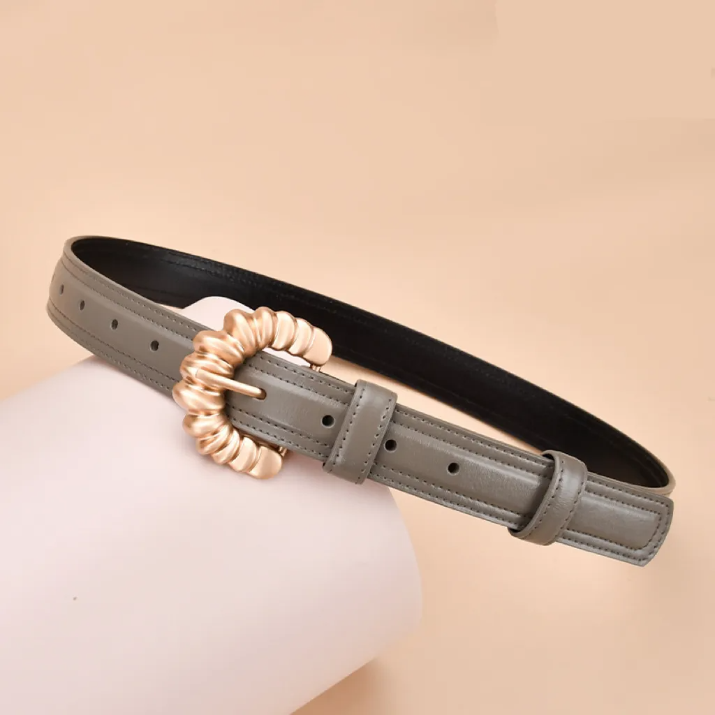 Women Simple Fashion Irregular C-Shaped Buckle Belt