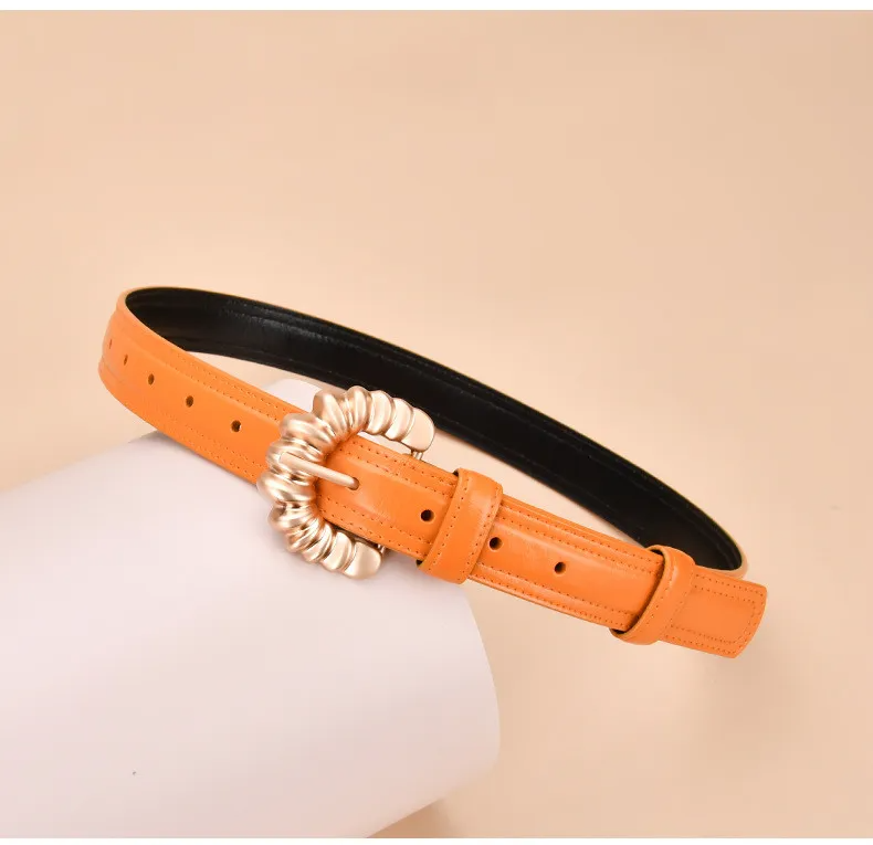 Women Simple Fashion Irregular C-Shaped Buckle Belt