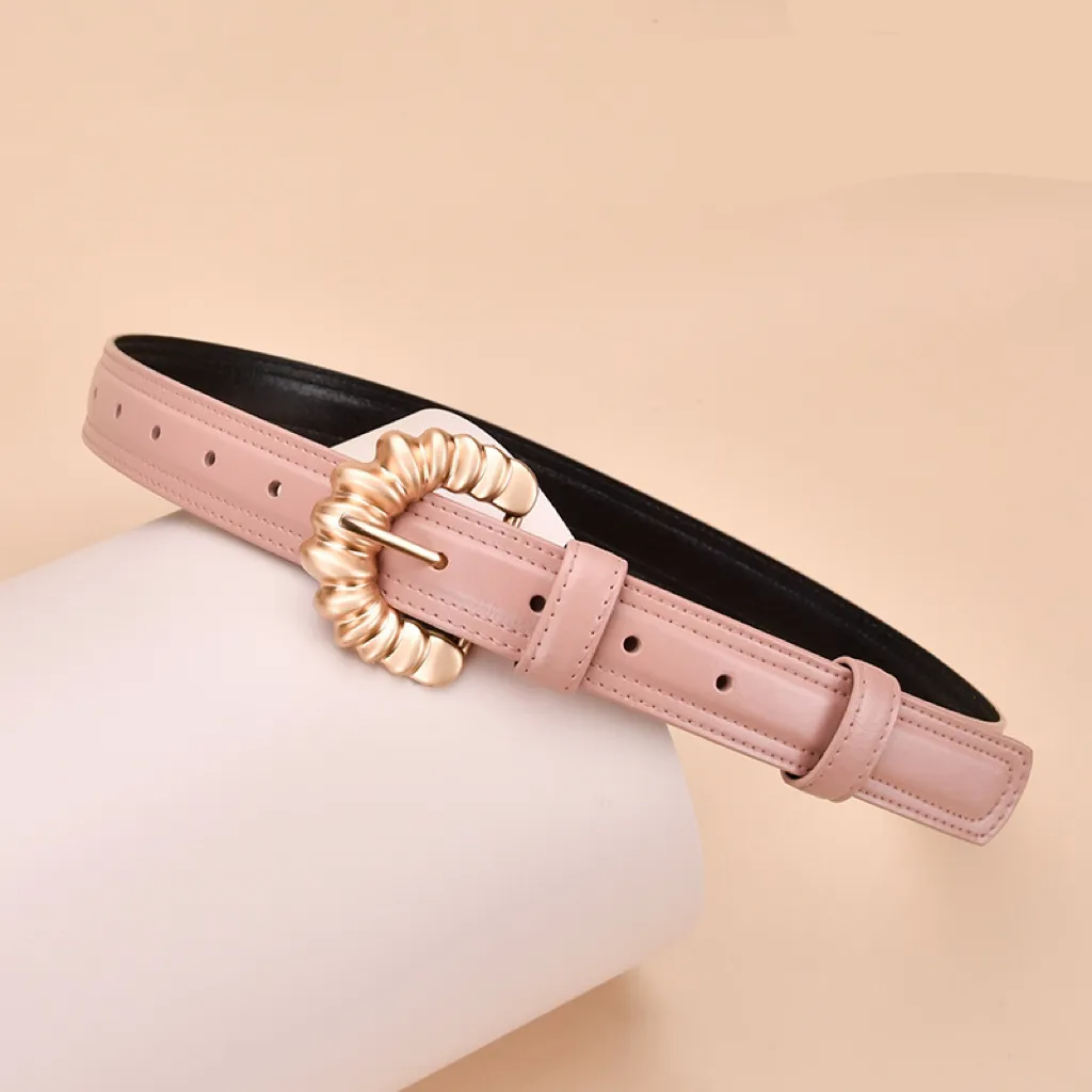 Women Simple Fashion Irregular C-Shaped Buckle Belt