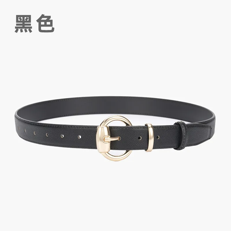 Women'S Fashion Casual Personality Alloy Pin Buckle Leather Belt