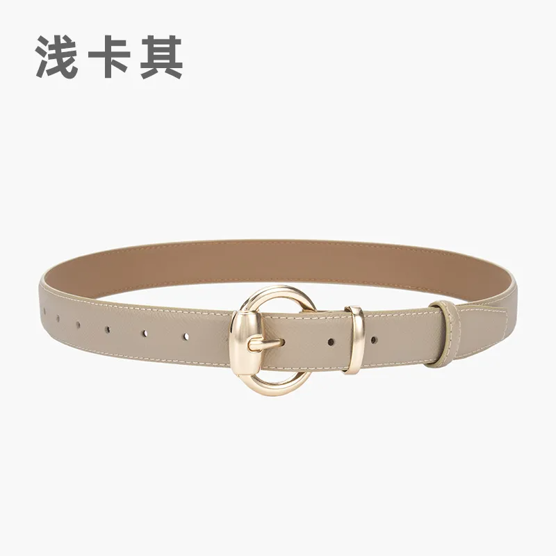 Women'S Fashion Casual Personality Alloy Pin Buckle Leather Belt