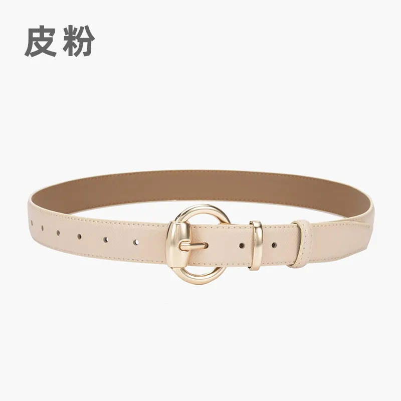 Women'S Fashion Casual Personality Alloy Pin Buckle Leather Belt