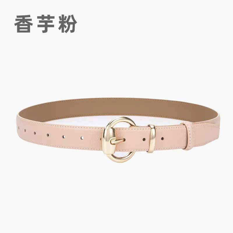 Women'S Fashion Casual Personality Alloy Pin Buckle Leather Belt