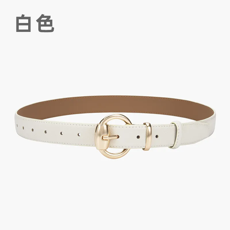 Women'S Fashion Casual Personality Alloy Pin Buckle Leather Belt