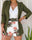 Women Casual Fashion Solid Color Blazer And Floral Printing Shorts Set