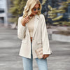 Women Casual Solid Color Slim-Fit Lapel Blazer