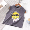 Buy 1 Get 1 Children Kids Baby Fashion Boys Casual Basic Sleeveless Cartoon Letter Print T-Shirt