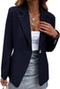 Ladies Casual Long Sleeve Solid Color One Button Blazer