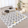 Living Room Nordic Style Abstract Pattern Square Carpet