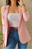 Women Solid Color Simple Long Sleeve Blazer Jacket