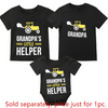 (Buy 1 Get 1) Grandpa And Grandson Letter Graphic Family Matching Short Sleeve T-Shirt