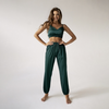 Women Cozy Solid Color Satin Camis And Pants Loungewear Pajamas Sleepwear Set