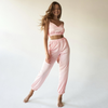 Women Cozy Solid Color Satin Camis And Pants Loungewear Pajamas Sleepwear Set