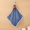 (Buy 1 Get 1) Warp Knitted Coral Fleece Santa Claus Hand Towel Soft Cute Hanging Kitchen Square Towel Rag