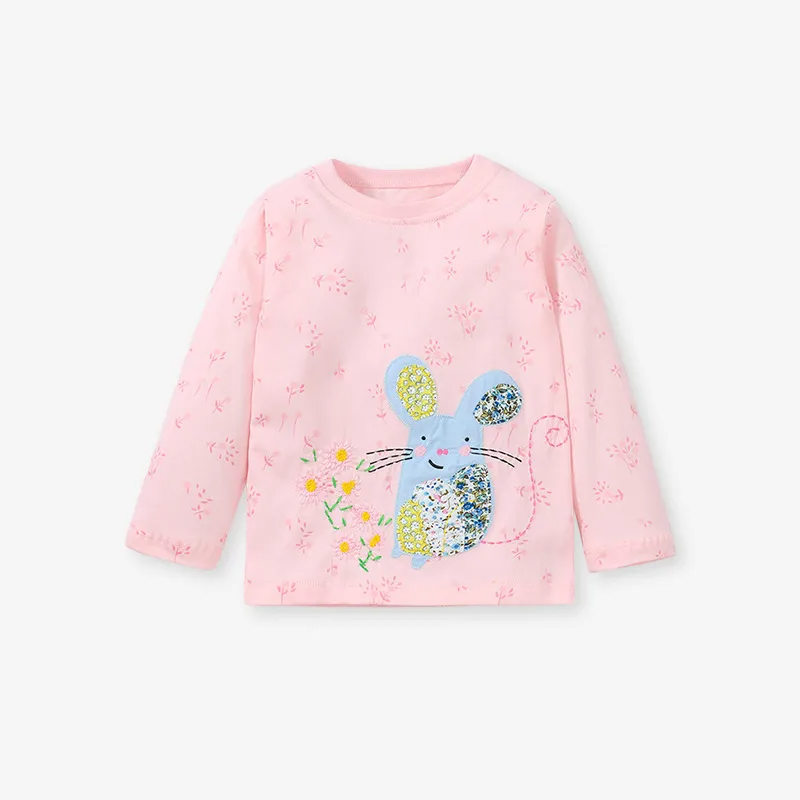 ( Buy 1 Get 1 ) Kids Toddler Big Boys Girls Fashion Casual Cute Tiny Flower Stripe Round Neck Long Sleeve T-Shirt