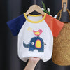 Buy 1 Get 1 Kids Baby Toddler Boys Girls Casual Cute Cartoon Print Short Sleeve Round Neck T-Shirt