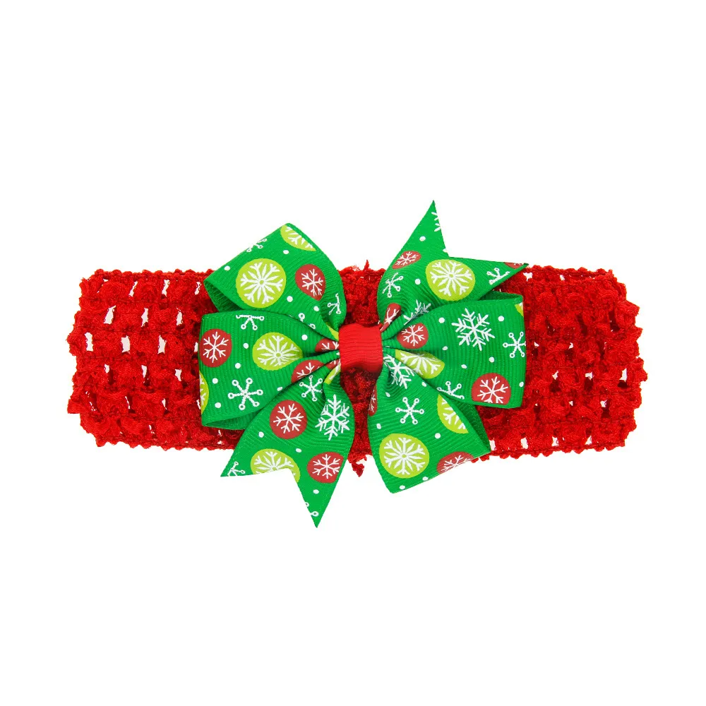 Christmas Children'S Headwear Christmas Baby Dovetail Bow Headband Dress Up Headwear Wide Headband