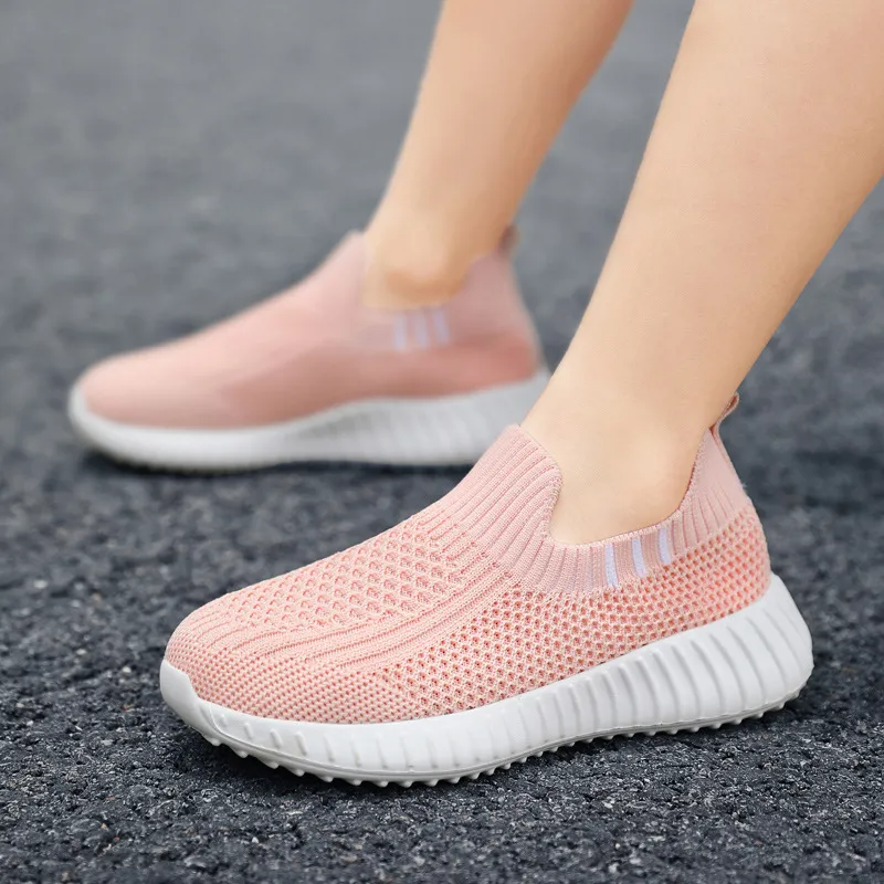 Kids Unisex Fashion Casual Colorblock Breathable Mesh Preppy Slip On Sneakers