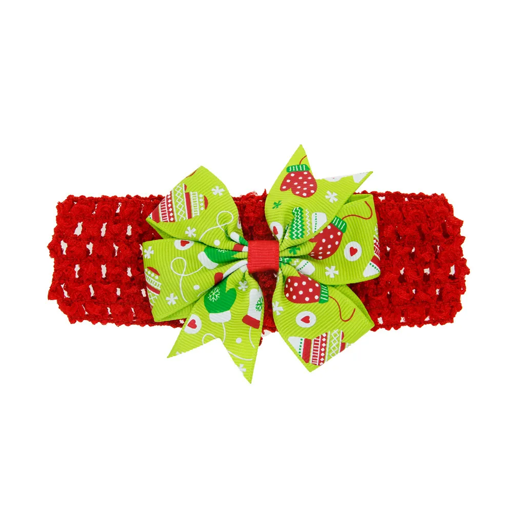 Christmas Children'S Headwear Christmas Baby Dovetail Bow Headband Dress Up Headwear Wide Headband