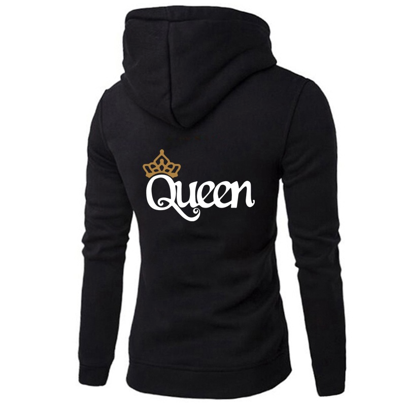 Fashion Casual Long Sleeve Round Neck Letter Print Couple Hoodie