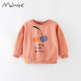Children Kids Baby Fashion Girls Long Sleeve Cute Letter Print Sweatshirt