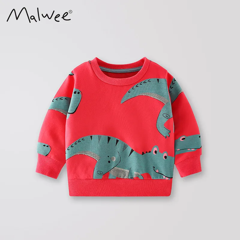 Children Kids Baby Fashion Boys Long Sleeve Cute Dinosaurs Print Sweatshirt