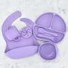 Children Kids Baby Silicone Feeding Tableware 7pcs Set