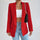 Women Casual Elegant Solid Color Lapel Long-Sleeved Office Chic Blazer