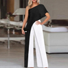 Women Wide Leg Pants Fashion Print Pattern Jumpsuit