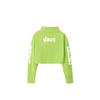 Girls Casual Long Sleeve Turtle Neck Letter Pattern Cropped Sweatshirt