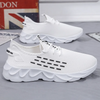 (Buy 1 Get 1) Men Casual Stripe Versatile Ventilated Mesh Cloth Lace-Up Platform Sports Shoes