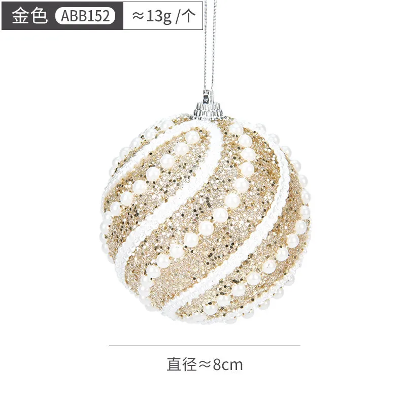 (Buy 1 Get 2) Cartoon Christmas Tree Decoration Christmas Ball Pearl Rhinestone Pendant