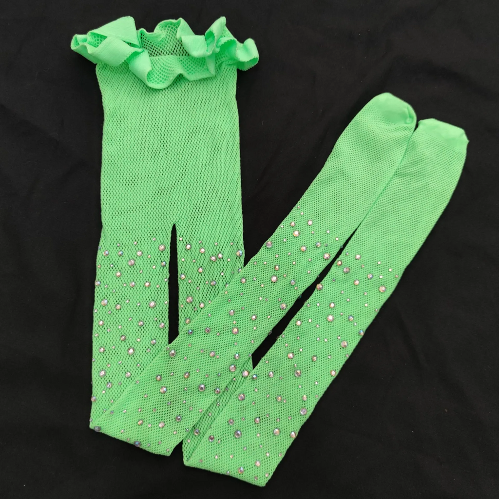 (Buy 1 Get 2Girls Personalized Rhinestone Solid Color Hollow Out Pantyhose