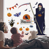 (Buy 1 Get 1) Halloween Decorative Wall Stickers Scene Layout Glass Witch Stickers