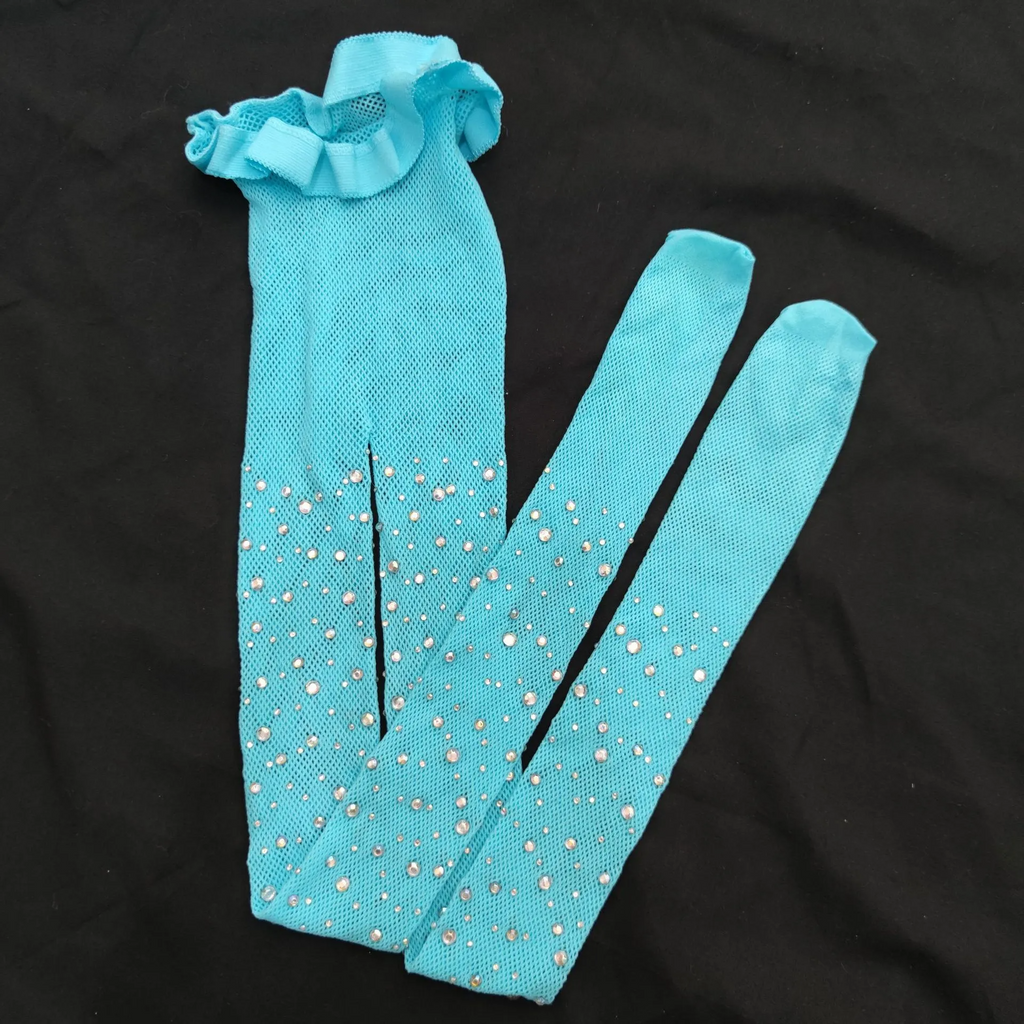 (Buy 1 Get 2Girls Personalized Rhinestone Solid Color Hollow Out Pantyhose