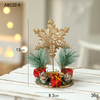 (Buy 1 Get 1) Simple Christmas Holiday Decorations Gold Iron Candlestick Desktop Ornaments